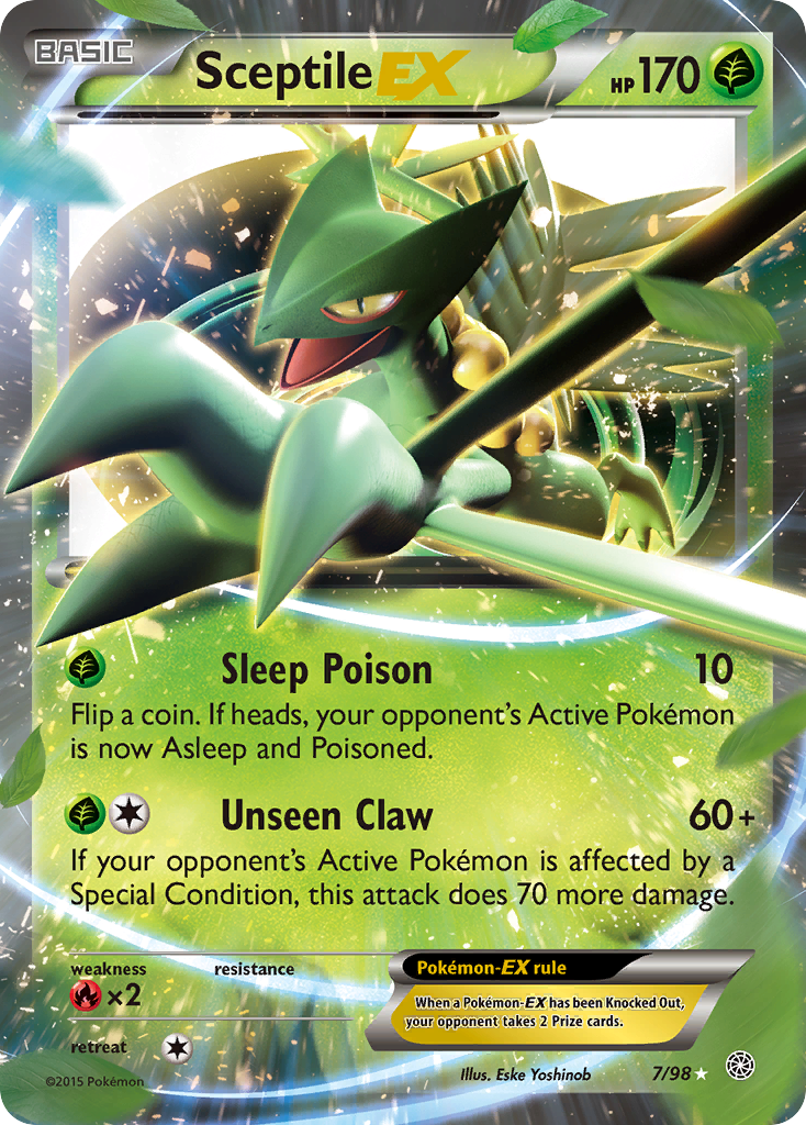 Sceptile-EX 7/98 Rare Holo EX | Ancient Origins | Pokemon Card