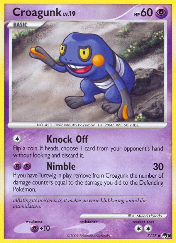 Croagunk 7/17 Uncommon | POP Series 9 | Pokemon Card