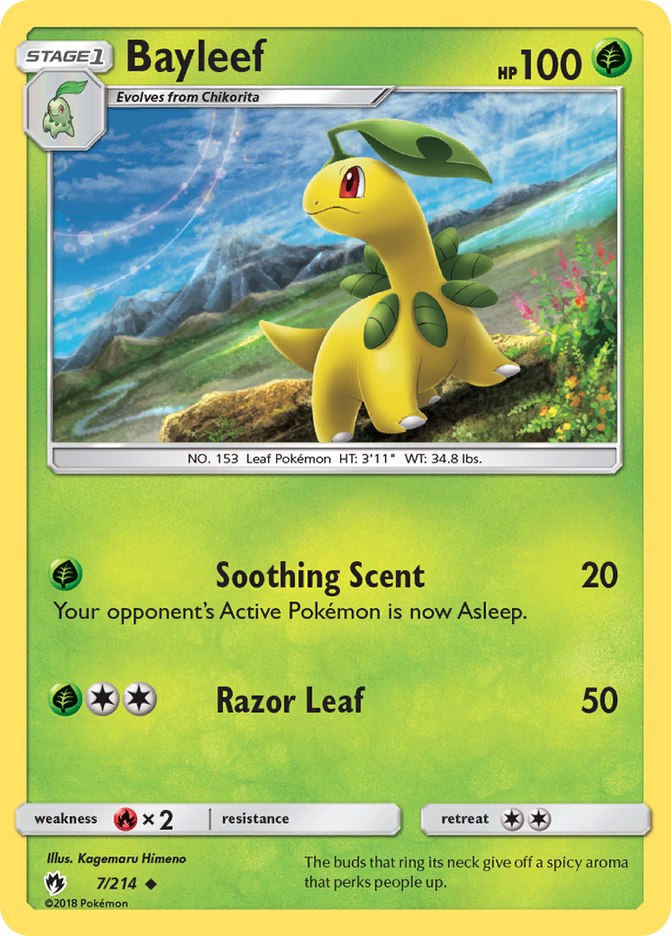 Bayleef 7/214 Uncommon | Lost Thunder | Pokemon Card
