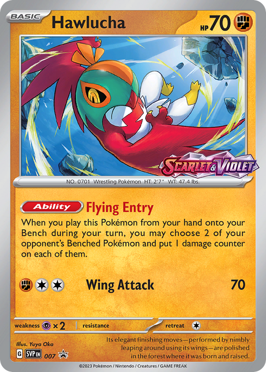 Hawlucha #7 Promo | Scarlet & Violet Black Star Promos | Pokemon Card
