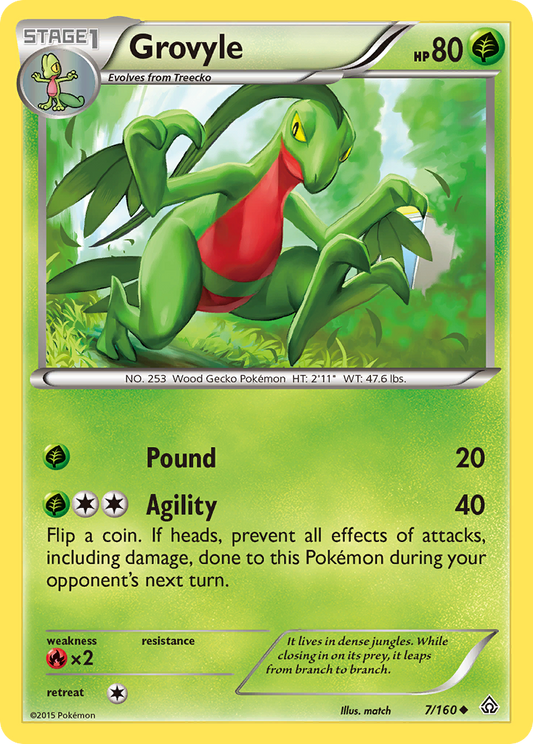 Grovyle 7/160 Uncommon | Primal Clash | Pokemon Card