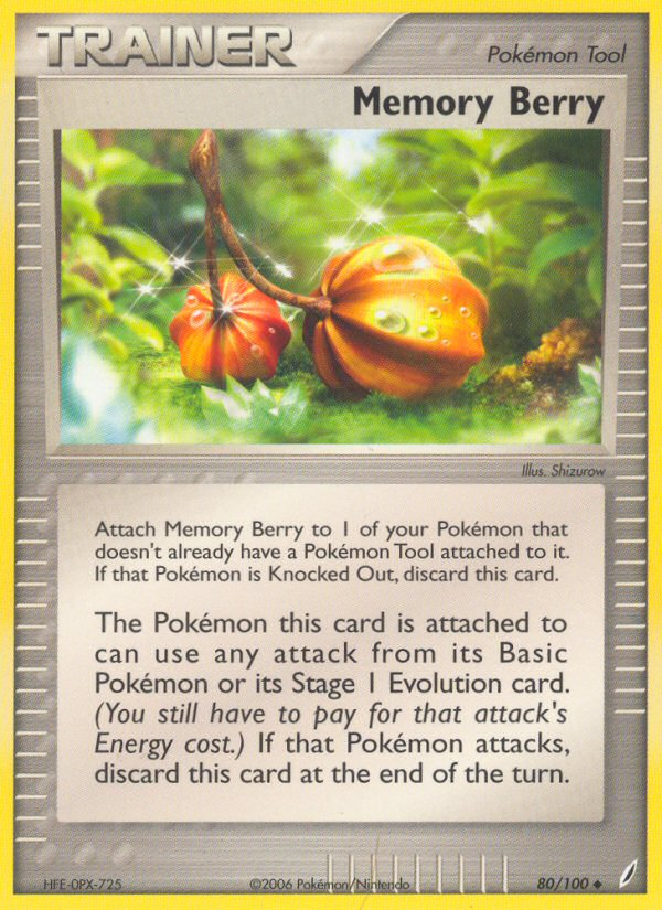 Memory Berry 80/100 Uncommon | Crystal Guardians | Pokemon Card