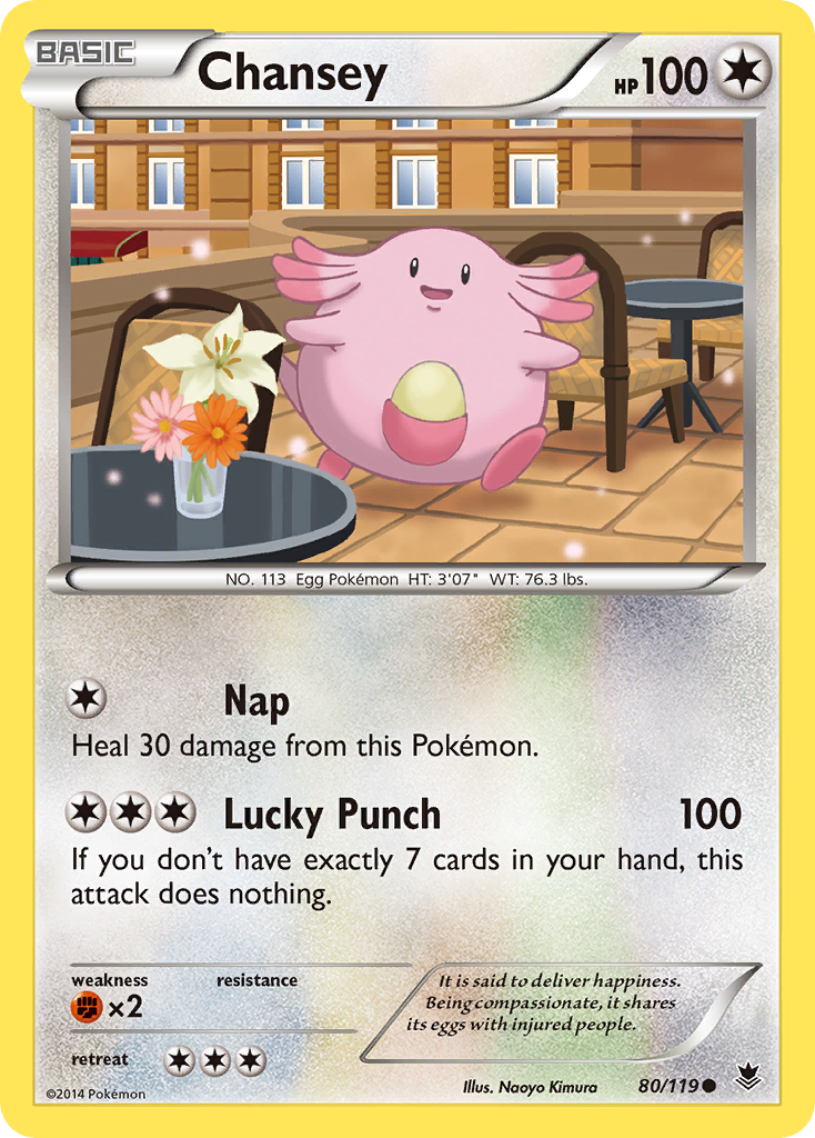 Chansey 80/119 Common | Phantom Forces | Pokemon Card