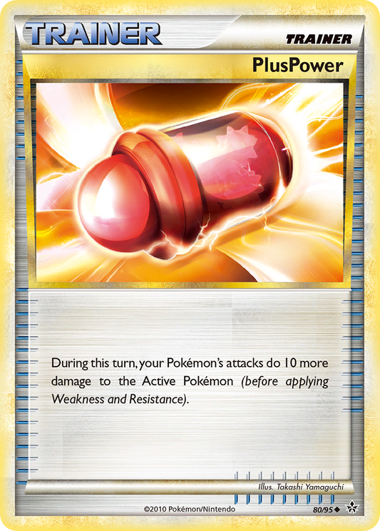PlusPower 80/95 Uncommon | HS—Unleashed | Pokemon Card
