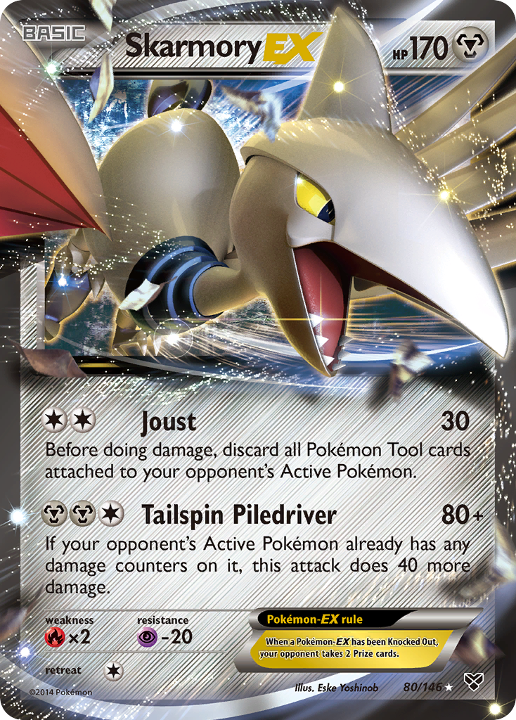 Skarmory-EX 80/146 Rare Holo EX | XY | Pokemon Card