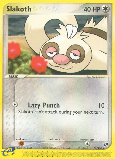 Slakoth 80/100 Common | Sandstorm | Pokemon Card