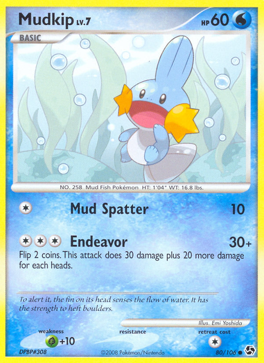 Mudkip 80/106 Common | Great Encounters | Pokemon Card