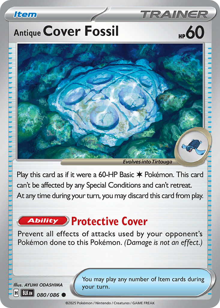 Antique Cover Fossil 60/86 Common | Black Bolt | Pokemon Card