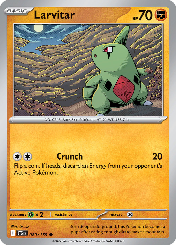 Larvitar 80/159 Common | Journey Together | Pokemon Card