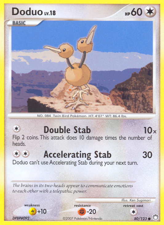 Doduo 80/123 Common | Mysterious Treasures | Pokemon Card