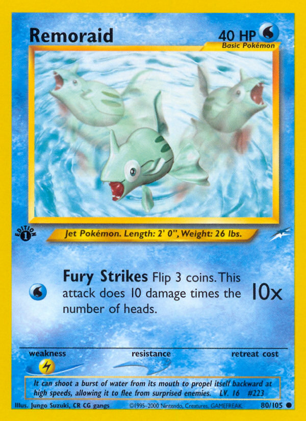 Remoraid 80/105 Common | Neo Destiny | Pokemon Card