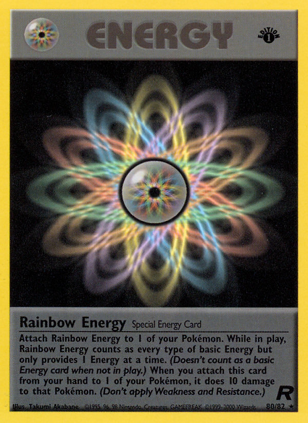 Rainbow Energy 80/82 Rare | Team Rocket | Pokemon Card