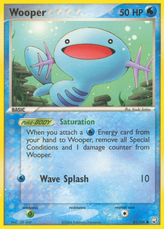 Wooper 81/109 Common | Team Rocket Returns | Pokemon Card