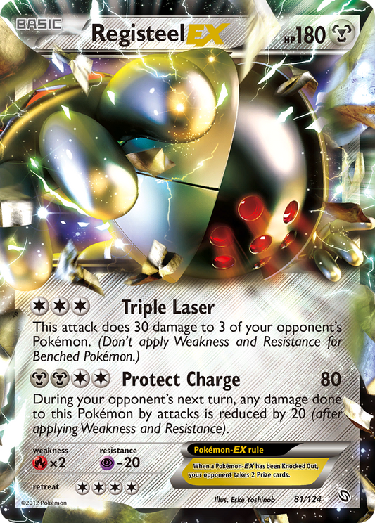 Registeel-EX 81/124 Rare Holo EX | Dragons Exalted | Pokemon Card