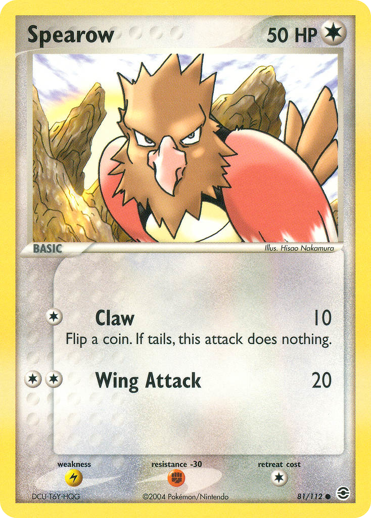 Spearow 81/112 Common | FireRed & LeafGreen | Pokemon Card