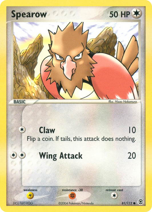 Spearow 81/112 Common | FireRed & LeafGreen | Pokemon Card
