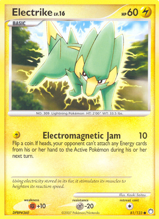 Electrike 81/123 Common | Mysterious Treasures | Pokemon Card