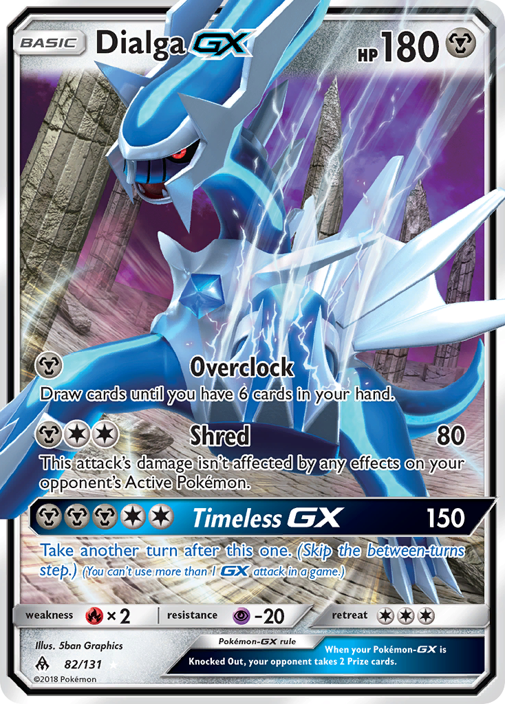Dialga-GX 82/131 Rare Holo GX | Forbidden Light | Pokemon Card