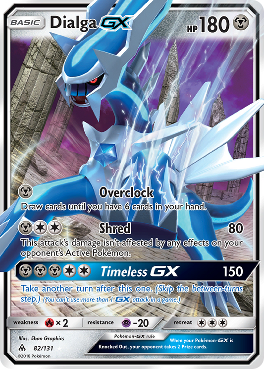 Dialga-GX 82/131 Rare Holo GX | Forbidden Light | Pokemon Card