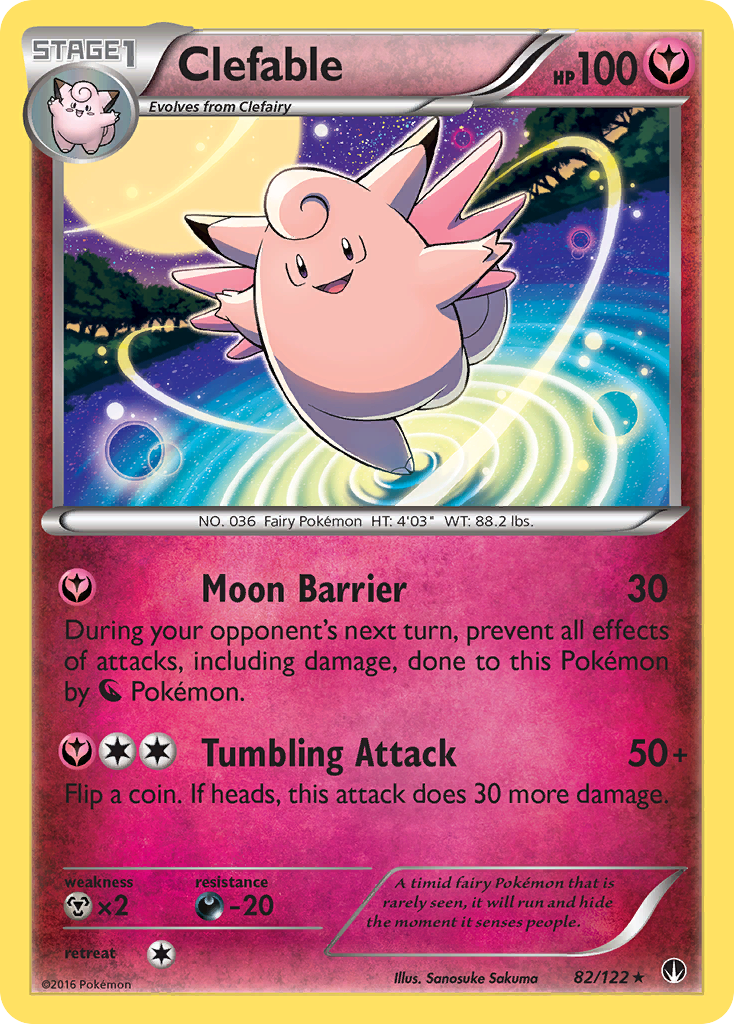 Clefable 82/122 Rare | BREAKpoint | Pokemon Card