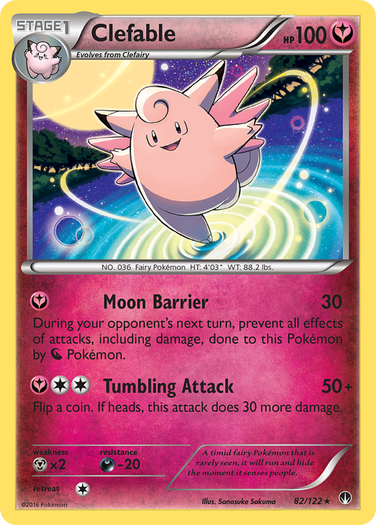 Clefable 82/122 Rare | BREAKpoint | Pokemon Card