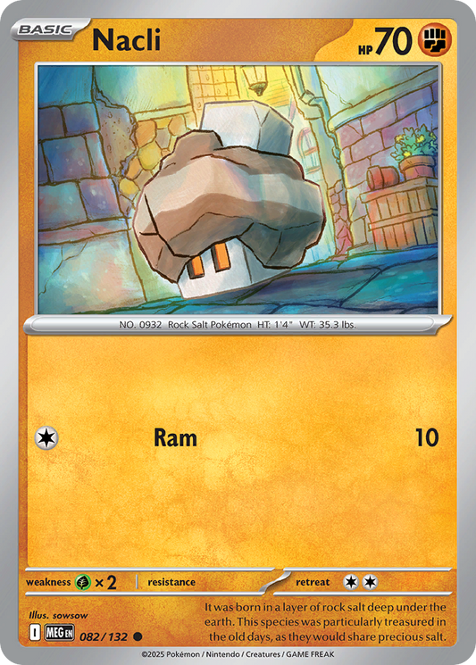 Nacli 82/132 Common | Mega Evolution | Pokemon Card
