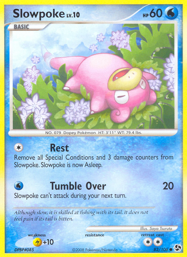 Slowpoke 82/106 Common | Great Encounters | Pokemon Card