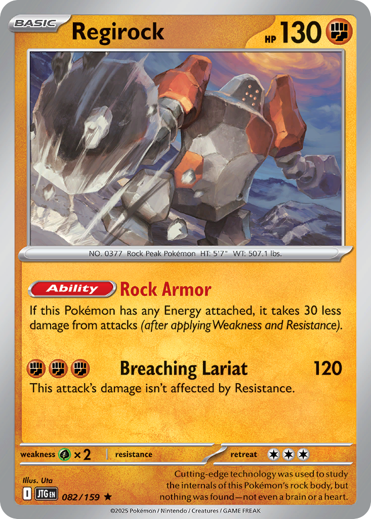 Regirock 82/159 Rare | Journey Together | Pokemon Card