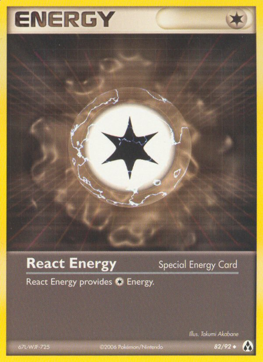 React Energy 82/92 Uncommon | Legend Maker | Pokemon Card
