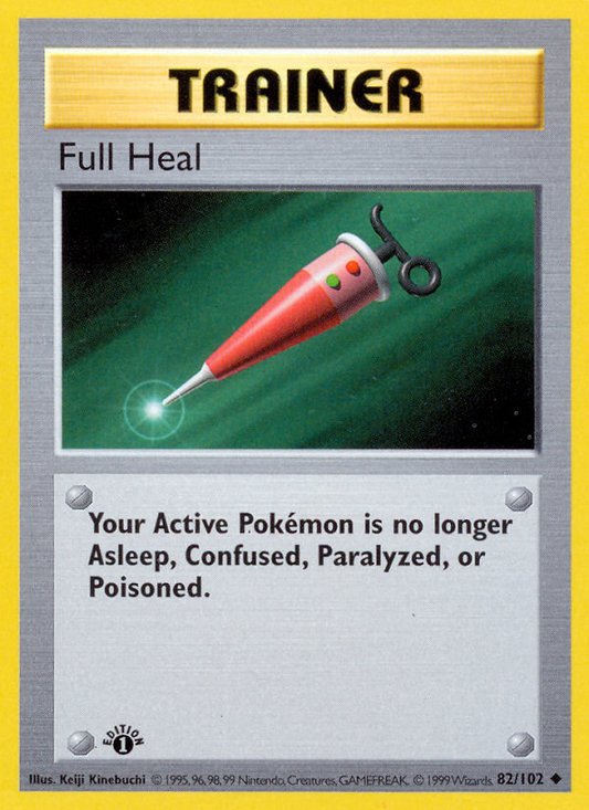 Full Heal 82/102 Uncommon | Base | Pokemon Card