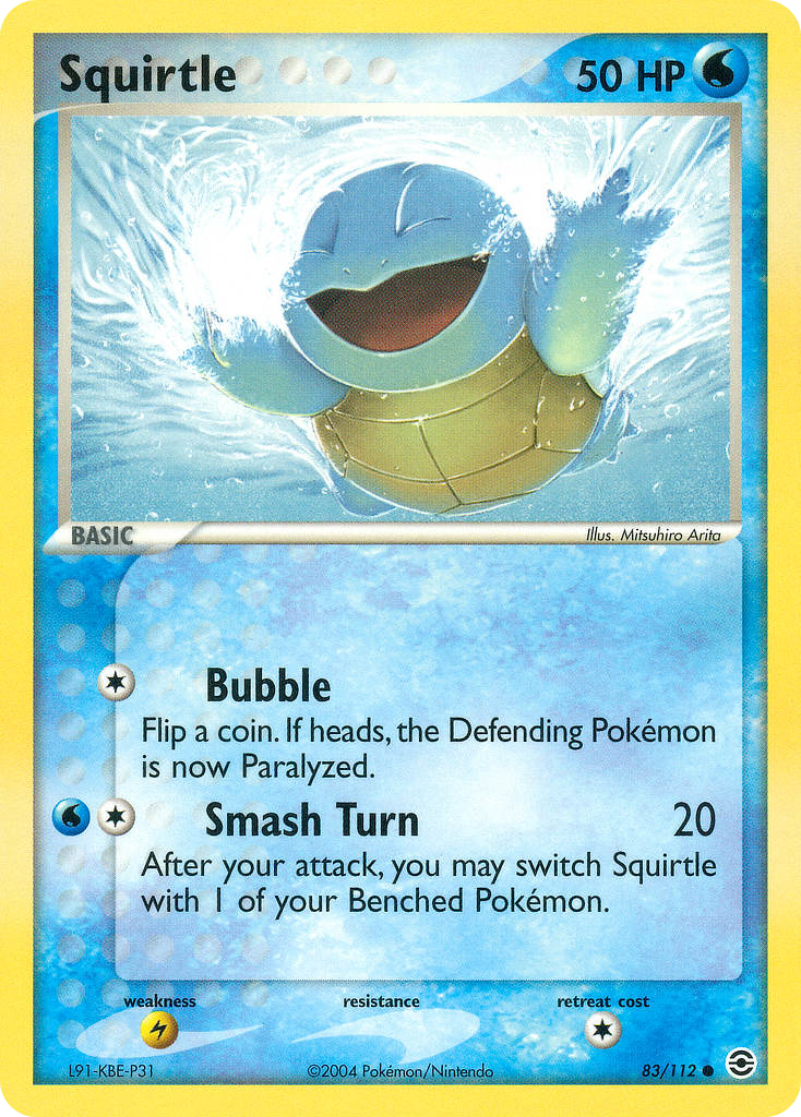Squirtle 83/112 Common | FireRed & LeafGreen | Pokemon Card