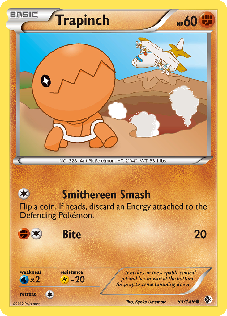 Trapinch 83/149 Common | Boundaries Crossed | Pokemon Card