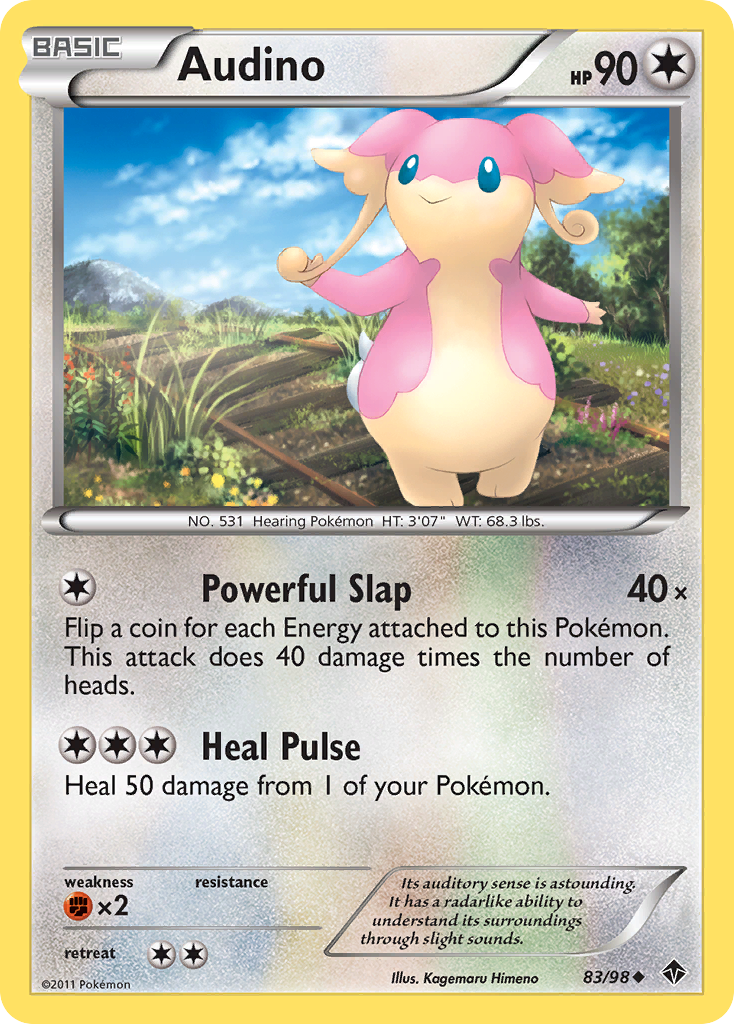 Audino 83/98 Uncommon | Emerging Powers | Pokemon Card