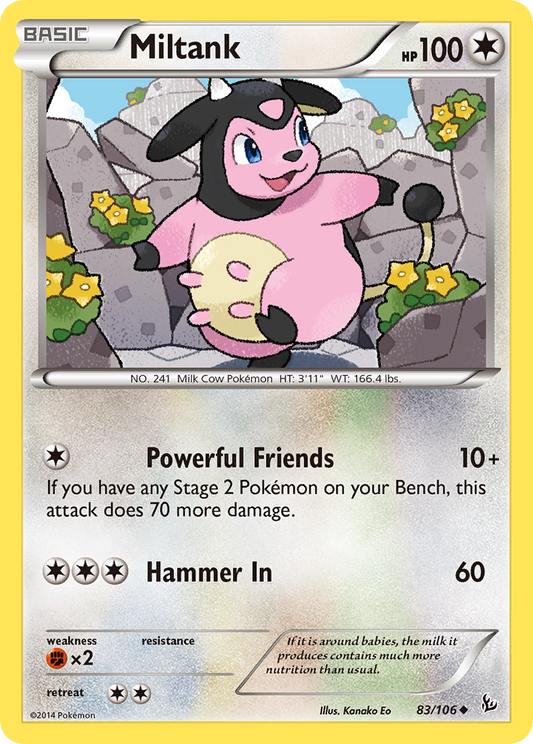 Miltank 83/106 Uncommon | Flashfire | Pokemon Card