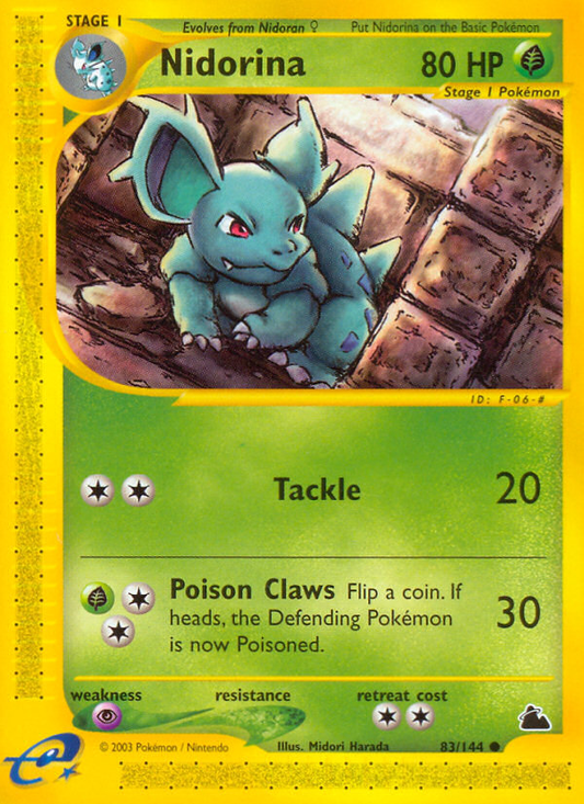Nidorina 83/144 Common | Skyridge | Pokemon Card