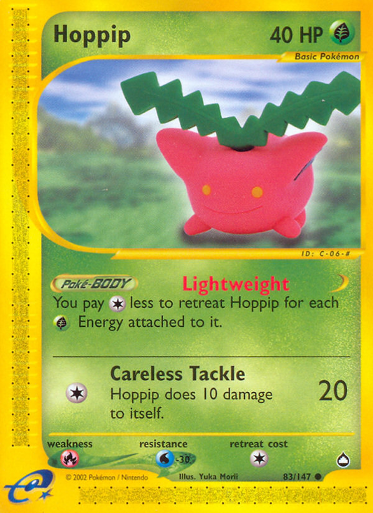 Hoppip 83/147 Common | Aquapolis | Pokemon Card