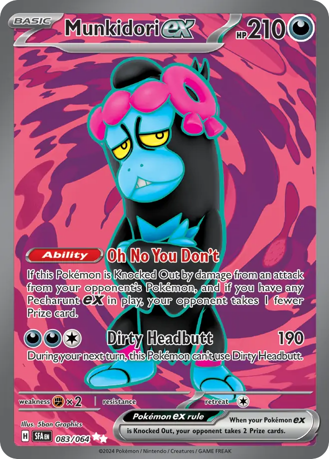 Munkidori ex 83/64 Ultra Rare | Shrouded Fable | Pokemon Card