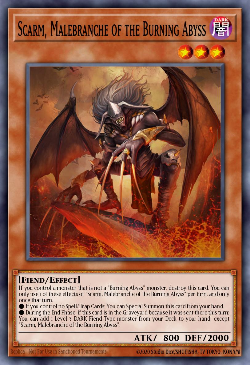 yugioh burning abyss cards Scarm, Malebranche of the Burning Abyss - DUEA-EN082 Rare
