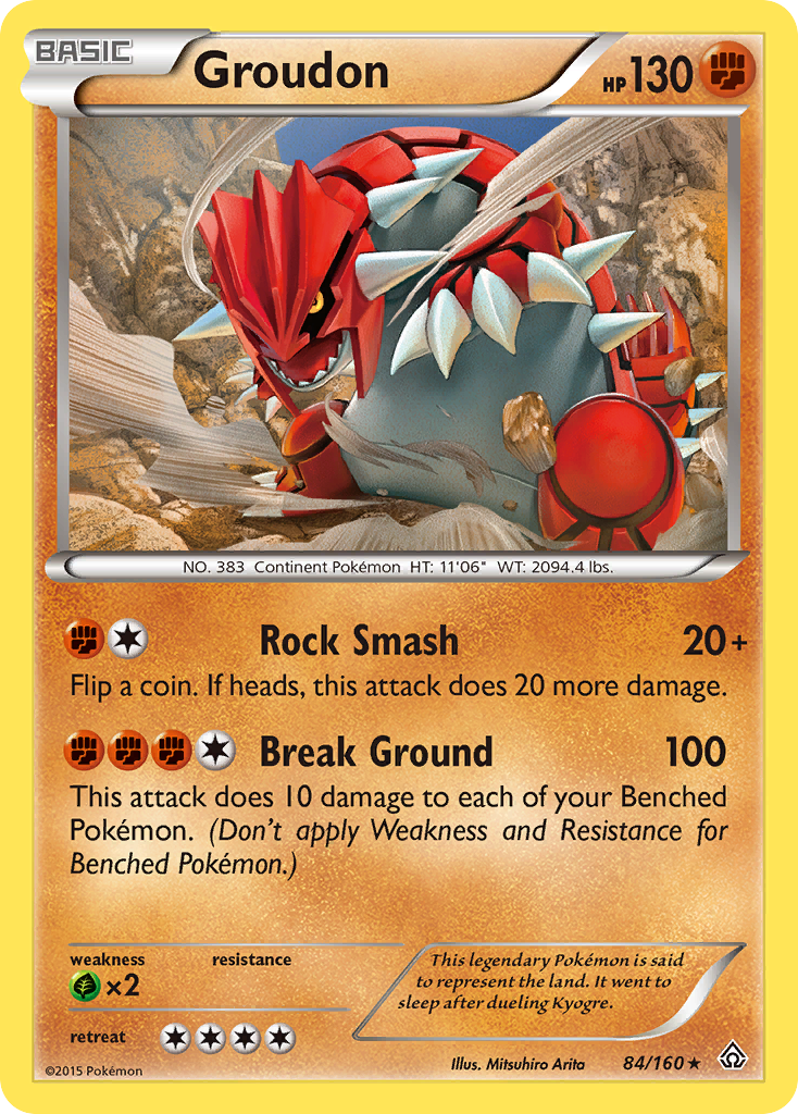 Groudon 84/160 Rare | Primal Clash | Pokemon Card