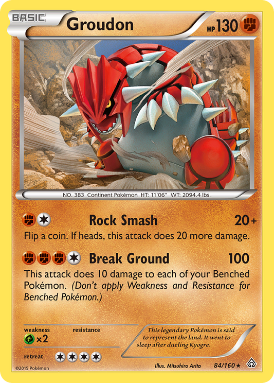 Groudon 84/160 Rare | Primal Clash | Pokemon Card