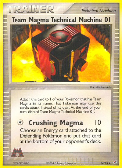 Team Magma Technical Machine 01 84/95 Uncommon | Team Magma vs Team Aqua | Pokemon Card