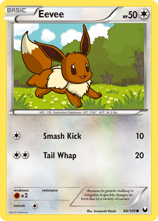 Eevee 84/108 Common | Dark Explorers | Pokemon Card