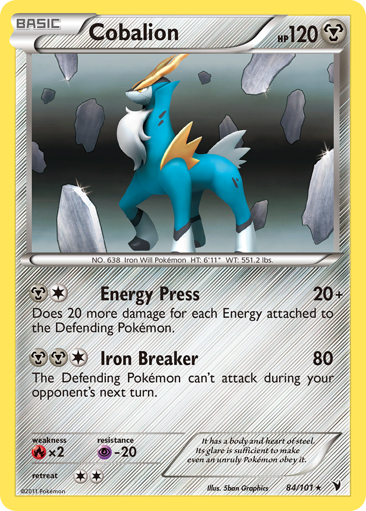 Cobalion 84/101 Rare Holo | Noble Victories | Pokemon Card