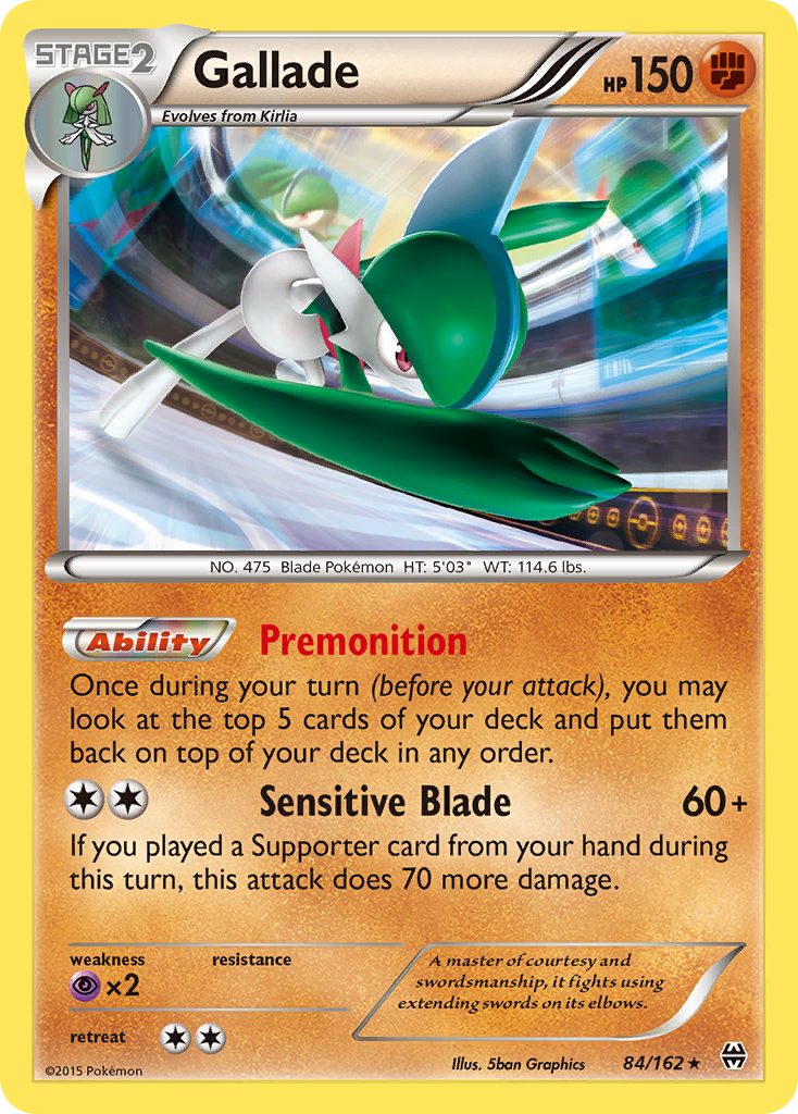 Gallade 84/162 Rare Holo | BREAKthrough | Pokemon Card