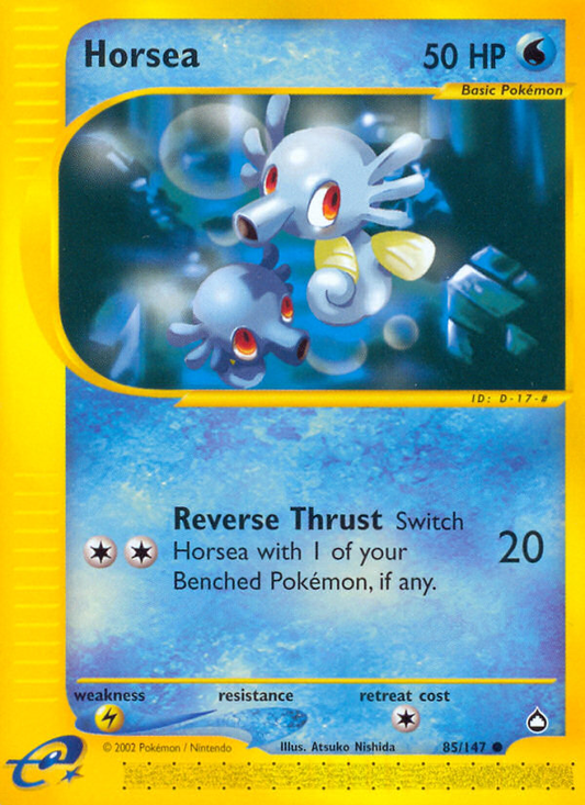 Horsea 85/147 Common | Aquapolis | Pokemon Card