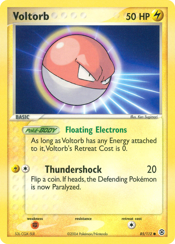 Voltorb 85/112 Common | FireRed & LeafGreen | Pokemon Card