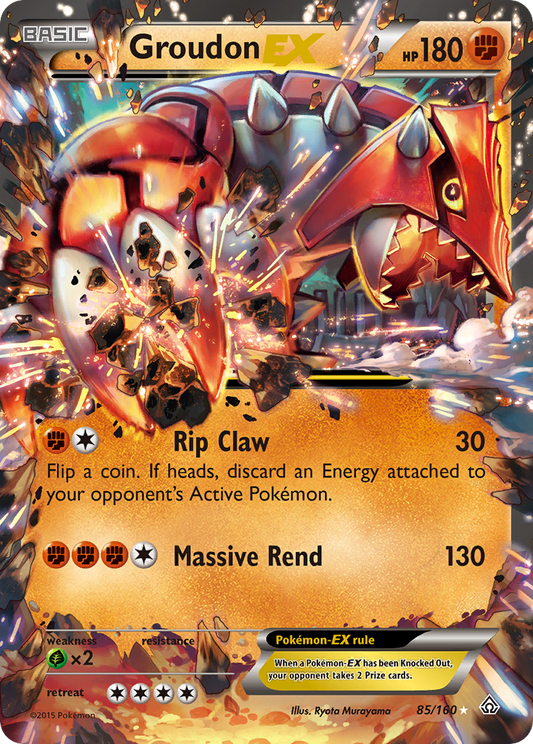 Groudon-EX 85/160 Rare Holo EX | Primal Clash | Pokemon Card