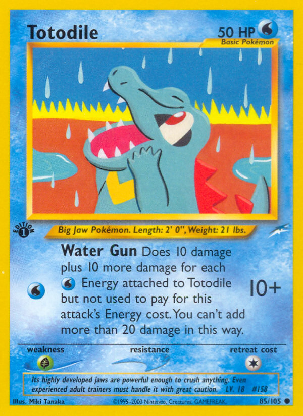 Totodile 85/105 Common | Neo Destiny | Pokemon Card