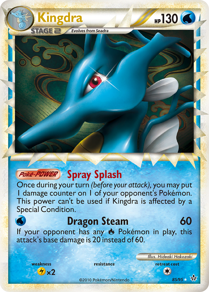 Kingdra 85/95 Rare Prime | HS—Unleashed | Pokemon Card