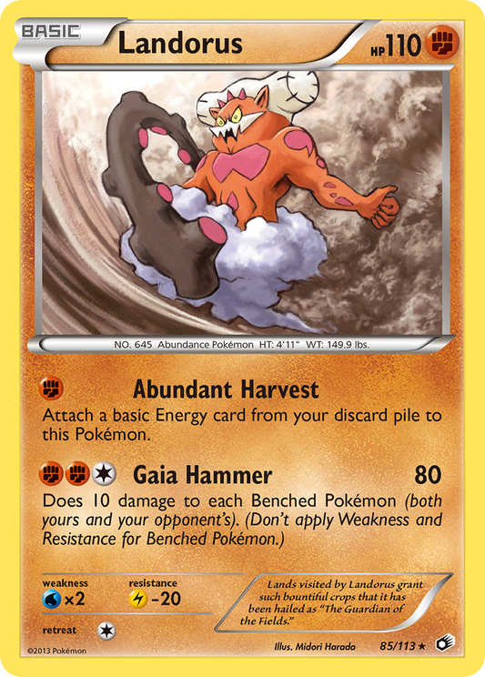 Landorus 85/113 Rare Holo | Legendary Treasures | Pokemon Card